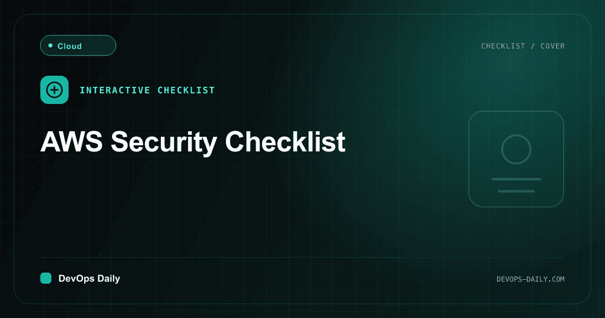 AWS Security Checklist