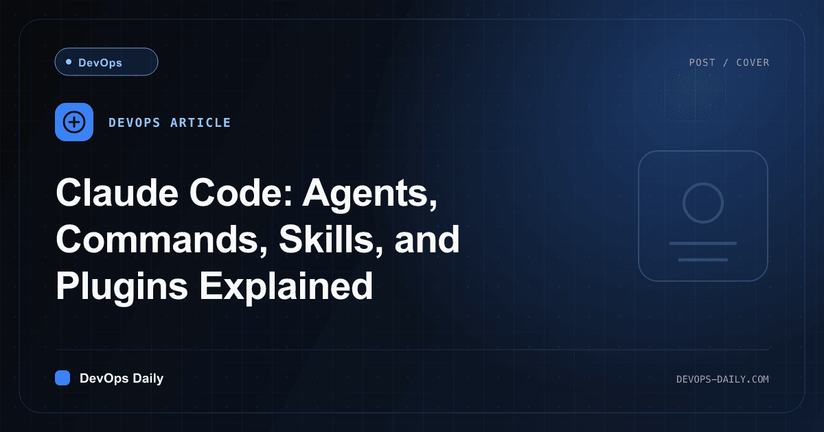 Claude Code: Agents, Commands, Skills, and Plugins Explained