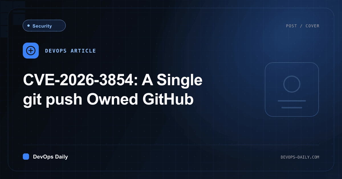 CVE-2026-3854: A Single git push Owned GitHub