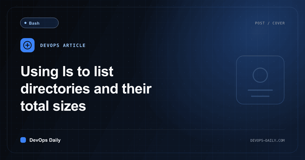 Using ls to list directories and their total sizes